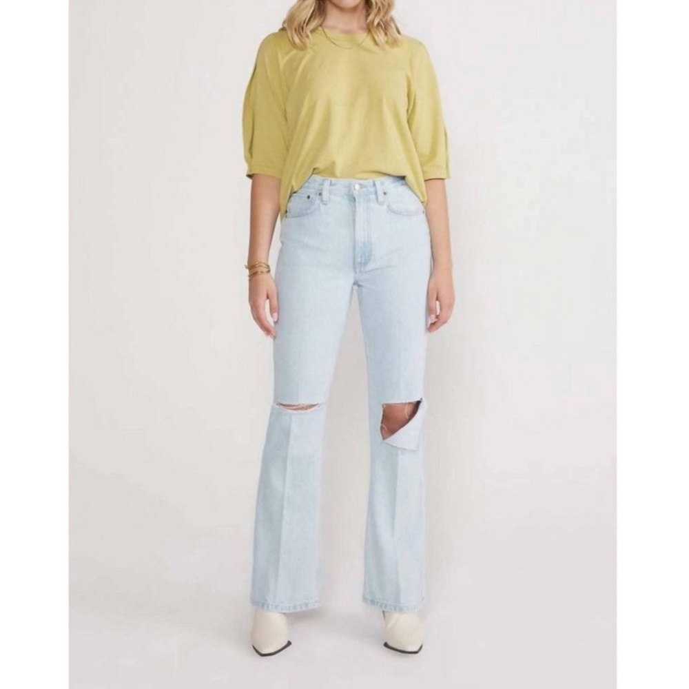 NWT ETICA Sasha Modern Flare Jeans in Sea Breeze